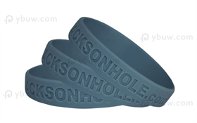 Dark Gray Solid Debossed Wrist Bracelets