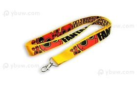 Yellow Polyester Lanyard-PL25cxL