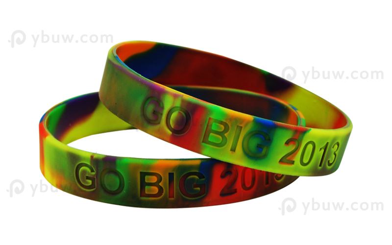 Swirled Debossed Silicone Wristband