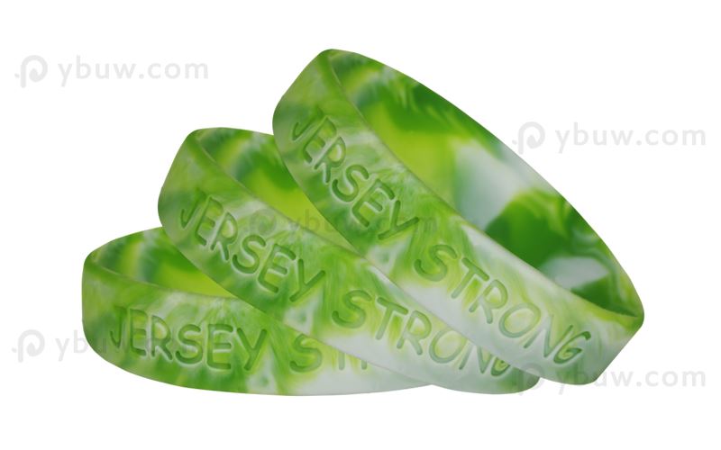 Swirled Debossed Silicone Wristband-DW12ASW
