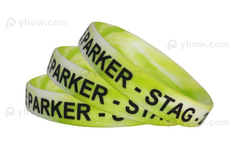 Swirl Printed Silicone Wristband-PW12ASW