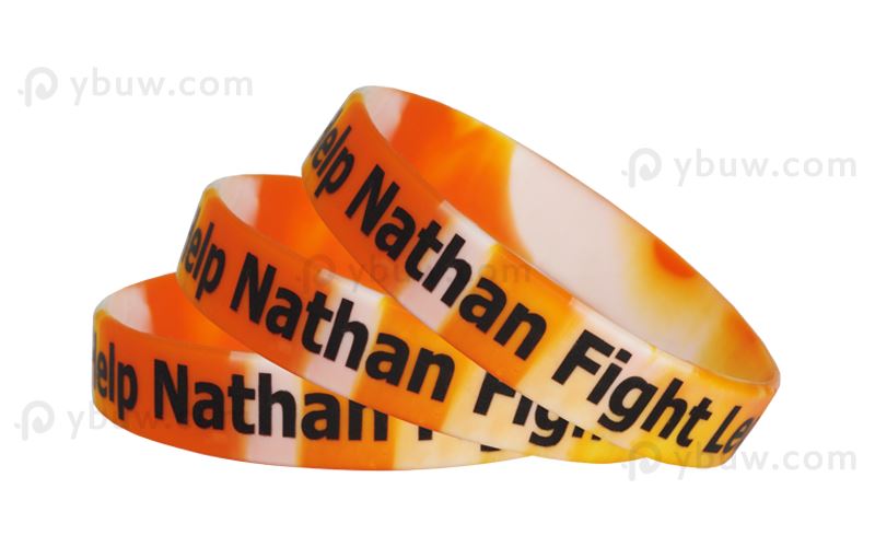 Swirl Printed Silicone Wristband-PW19ASW