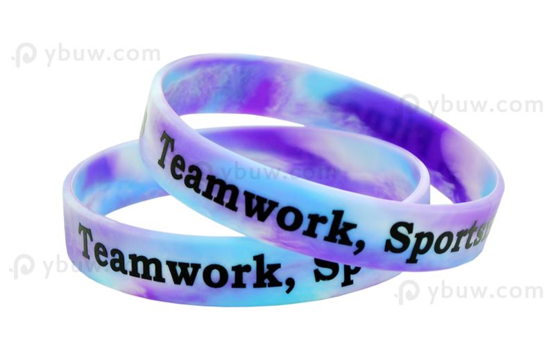 Swirl Printed Silicone Wristband-PW12ASW