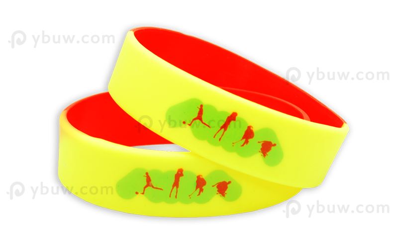Segment Printed Silicone Wristband-PW19ASE