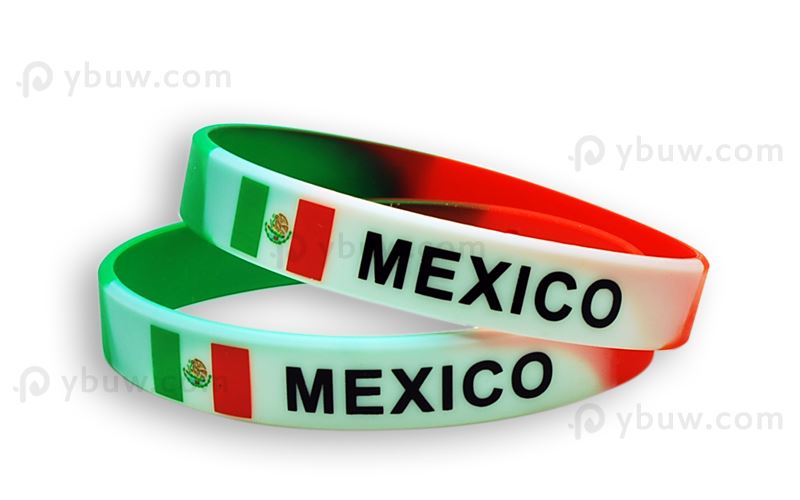 Segment Printed Silicone Wristband-PW12ASE