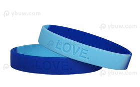 Segment Debossed Wristband Bracelets