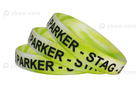 Swirl Printed Silicone Wristband-PW12ASW
