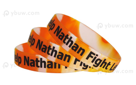 Swirl Printed Silicone Wristband-PW19ASW