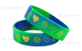 Swirl Printed Silicone Wristband-PW19ASW