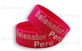 1inch Pink Color-Filled Wristband Bracelets