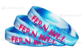 Swirled Embossed Printed  Wristband-EPW12ASW