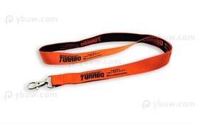 Orange Custom Woven Lanyard-WL25bxS