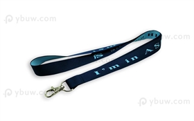 Black Custom Woven Lanyard-WL20cxS