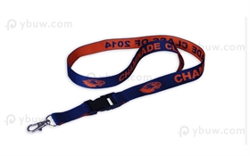 Navy Blue Woven Lanyard-WL20bpxS