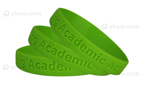 Lime Green Debossed Wrist Bands