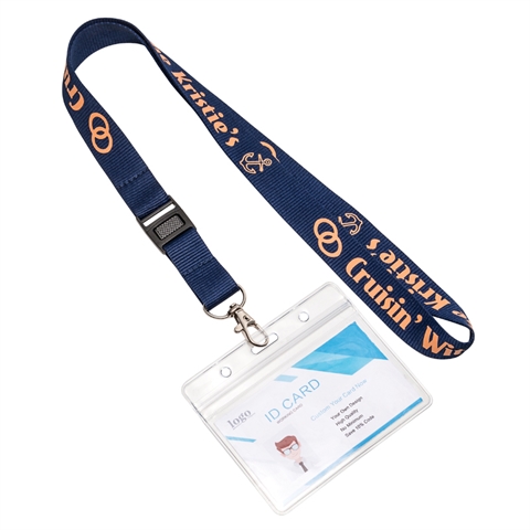 3/4''(20mm) ID Badge Holder Lobster claw Safety Lanyards-9E3W