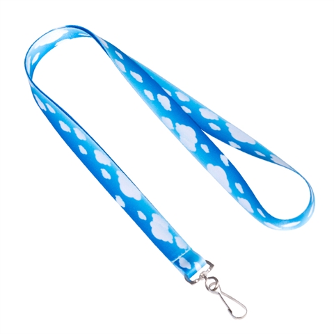 5/8"(15mm) Sky Blue Lanyards with Swivel Hook-2VYD