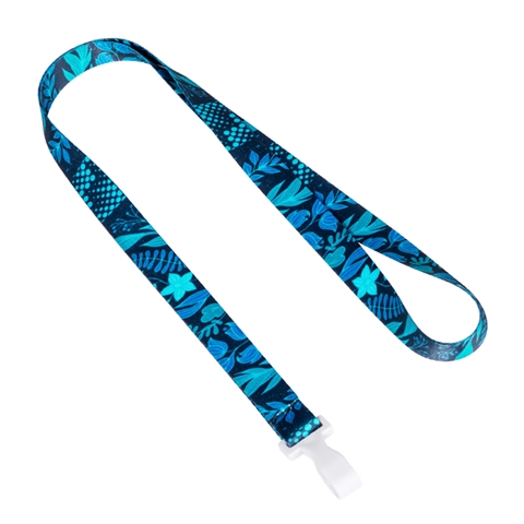 5/8"(15mm) Blue Flower Lanyards with Plastic Hook-SV4L