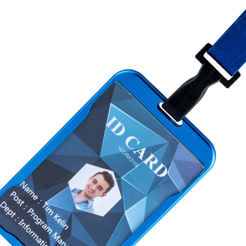 5/8"(15mm) Full Color Lanyards with Aluminium Badge Holder-DX9F