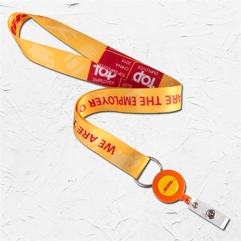 1"(25mm) Retractable  Lanyard with Split Ring and Badge Reel-SG8R