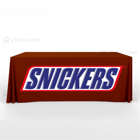 8 Feet Rectangle Custom Table Throw With Logos For Trade Shows - TC0102