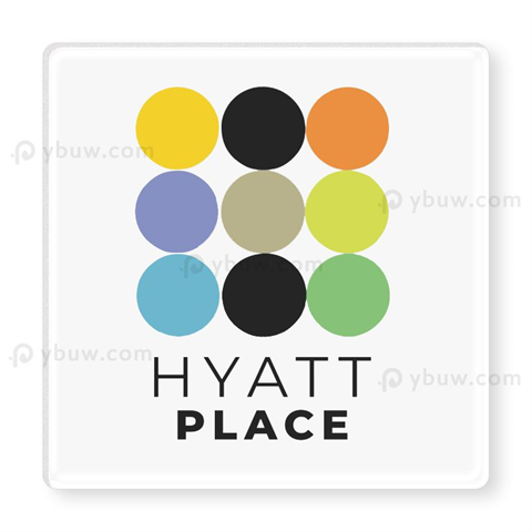 Custom Clear Square Acrylic Coasters With Printed Logo